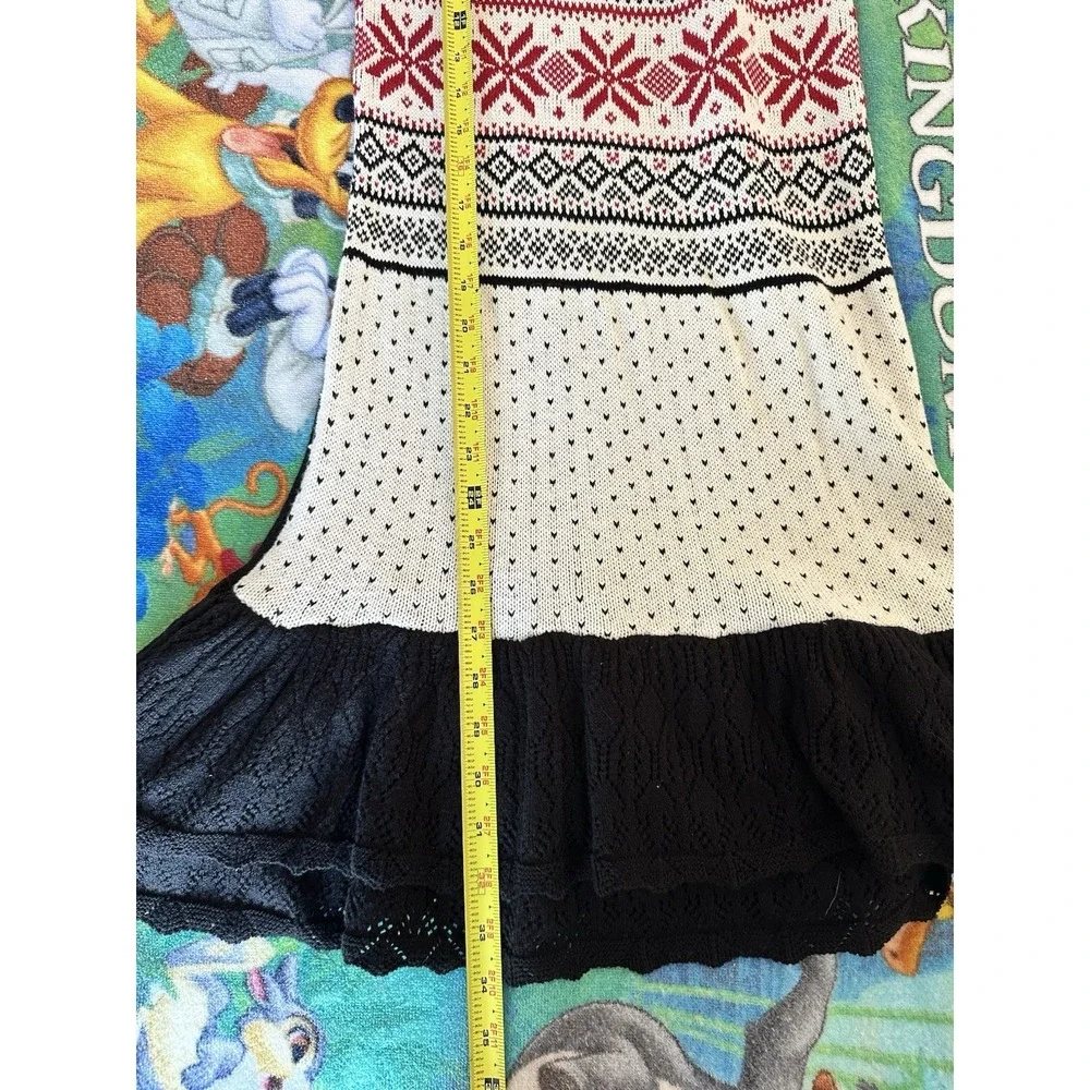 NWT CHILDREN'S‎ PLACE Girls Black Red White Snowflake Sweater Dress Size L 10-12
